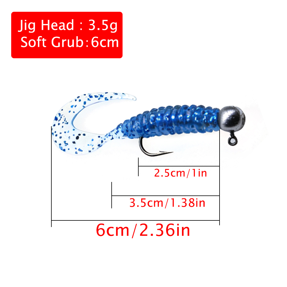 Mr.Lurion 10개/박스 6cm 그럽 3.5g 지 - Fishing Lure Swimbait 리뷰 및 가격