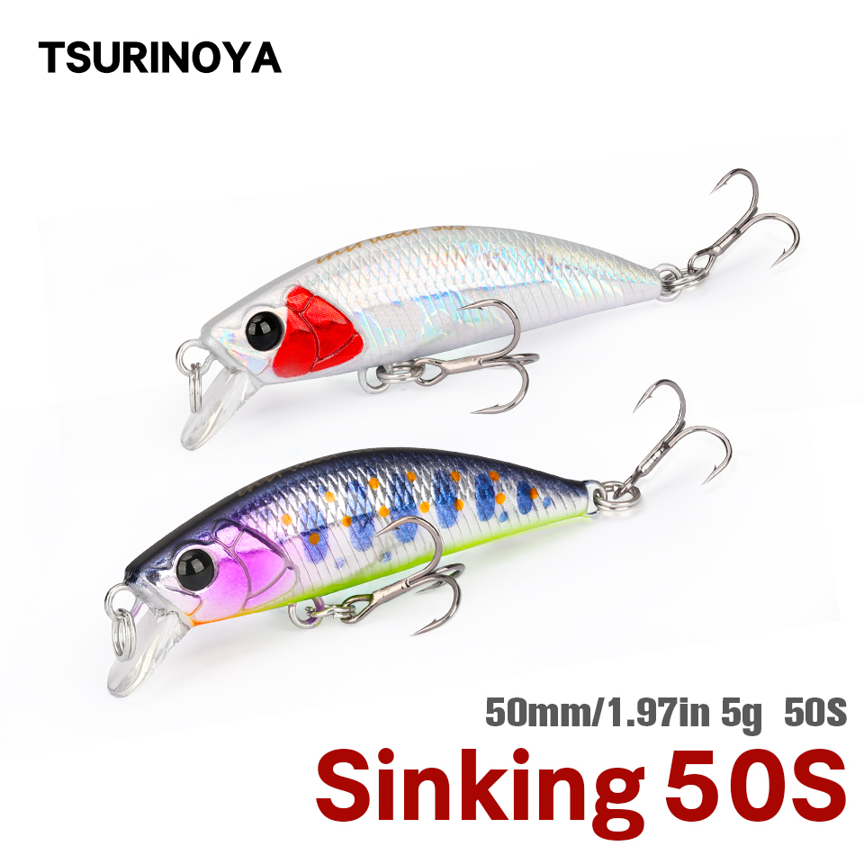 TSURINOYA 50S 새로운 색상 5cm 5g 싱킹 - Fishing Lure Jerkbait 리뷰 및 가격
