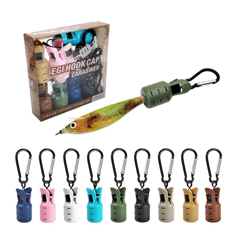 카라비너가 있는 오징어 지그 미끼 보호기 웹풋 문어 에 - Fishing Lure Jig 리뷰 및 가격