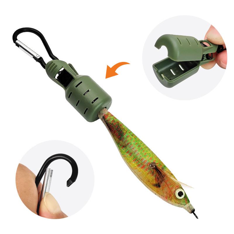 카라비너가 있는 오징어 지그 미끼 보호기 웹풋 문어 에 - Fishing Lure Jig 리뷰 및 가격