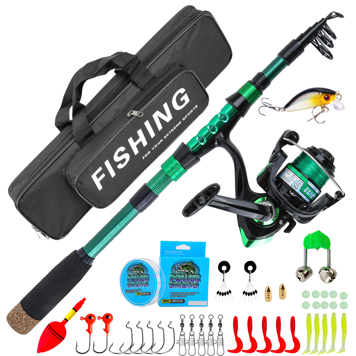 1.8미터 그린 카본 파이버 텔레스코픽 루어 낚싯대 콤 - Fishing Lure Box 리뷰 및 가격